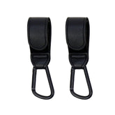 1/2pcs Baby Stroller Hook PU Leather Cart Organizer Diaper Bag Hanger Climbing Buckle Hooks Child Pram Accessories