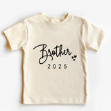Promoted To Big Brother Est 2025 Print Kids T-shirt Pregnancy Announcement Boys Shirt Child Summer Retro Short Sleeve Outfit Top