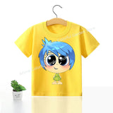 Inside Out 2 T-shirts for Children Anime Cartoon Cute Short Sleeved Shirt Boys Girls Summer Fashion Kawaii Clothing Kids Clothes
