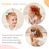 BABY BOWS 20/30/40Pcs 3inch Grosgrain Ribbon Hair Bow Clips for Baby Girls Hair Accessories Bowknot Hairpin Toddler Headgripes