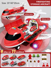 Large Airplane with Mini Car Toy for Children Transport Aircraft Storage Inertia Alloy Diecast Vehicle Model Set Gift for Boys