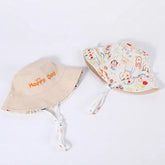 Double Sided Baby Bucket Hat Cute Letter Embroidered Children Boys Girls Fisherman Panama Cap Summer Outdoor Kids Sun Hat