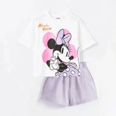 2PCS Summer Minnie Baby Girls Clothes Sets Infant Top T-shirts + Shorts Toddler Kids Outfits For 1-6T Baby Sets