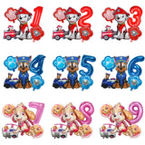 مجموعة بالونات رقمية جديدة من 5 قطع من زينة عيد الميلاد من PAW Patrol على شكل كرة من رقائق معدنية من Chase Marshall Skye، لوازم حفلات الأطفال