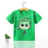 Inside Out 2 T-shirts for Children Anime Cartoon Cute Short Sleeved Shirt Boys Girls Summer Fashion Kawaii Clothing Kids Clothes