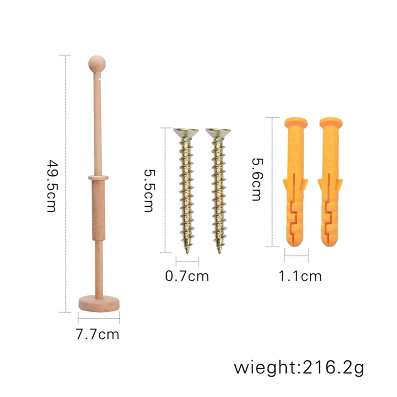 Baby Wooden Boho Rainbow Bed Bell Rattles Toys Hanging Pendant Newborn Toys Mobile Crib Bracket Montessori Toys Baby Birth Gift