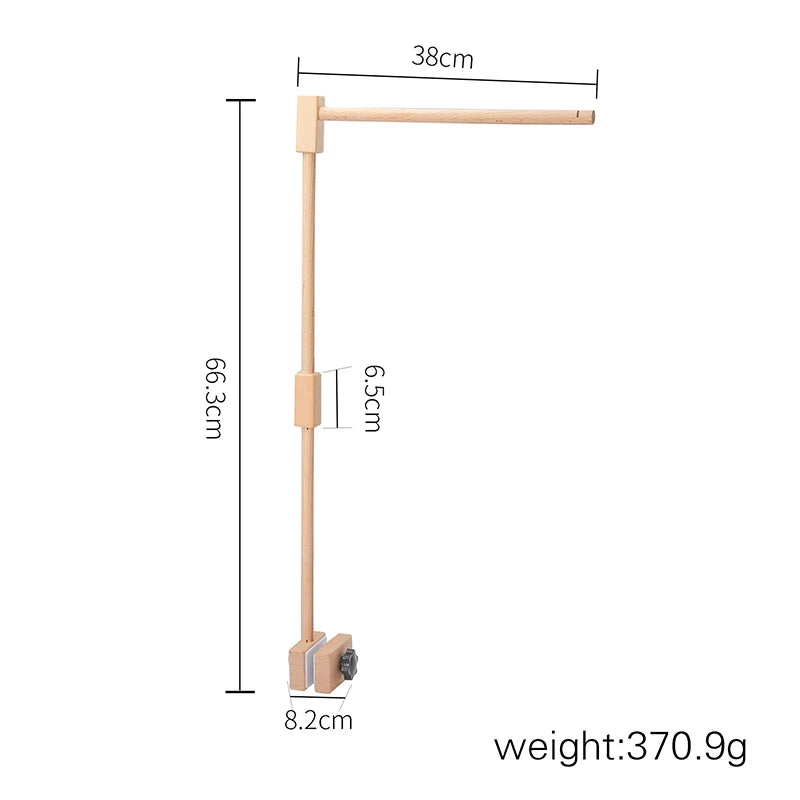 Baby Wooden Boho Rainbow Bed Bell Rattles Toys Hanging Pendant Newborn Toys Mobile Crib Bracket Montessori Toys Baby Birth Gift