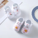 Baby Girl Shoes Cute Floral Bow First Walkers Soft Sole Crib Newborn Toddler Shoe Infant Baby Girls Shoes