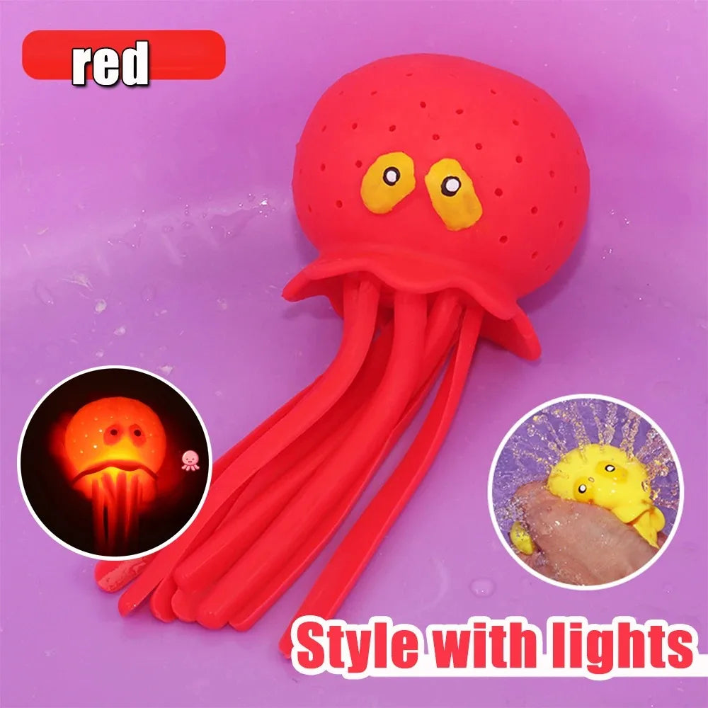 Octopus Baby Bath Toys - Absorbent Squeeze Water Toys Stress Relief Sensory Play - Summer Pool Beach Swimming Fun for Kids