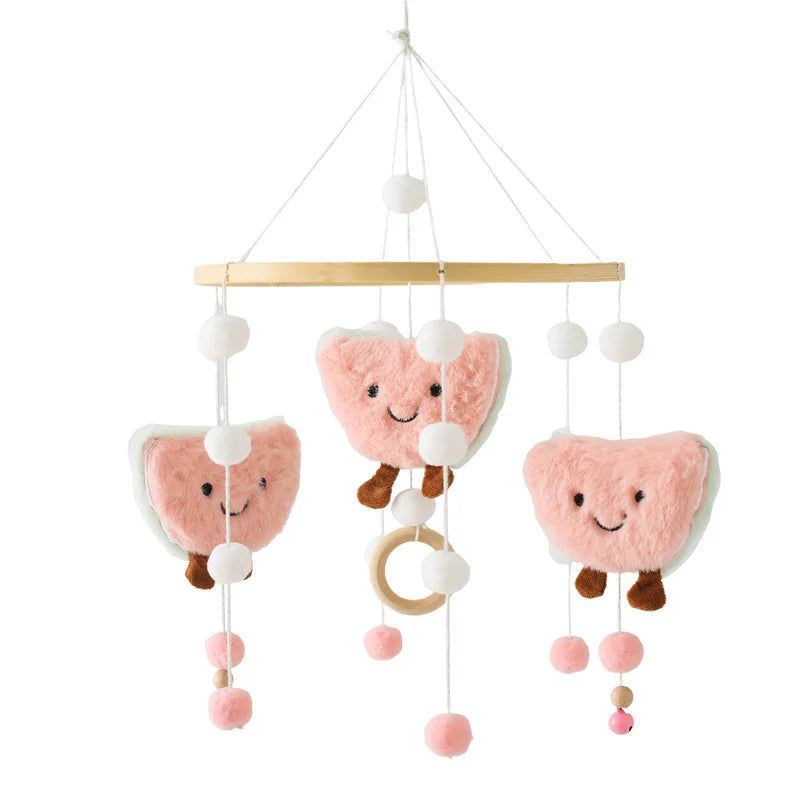 Baby Wooden Boho Rainbow Bed Bell Rattles Toys Hanging Pendant Newborn Toys Mobile Crib Bracket Montessori Toys Baby Birth Gift