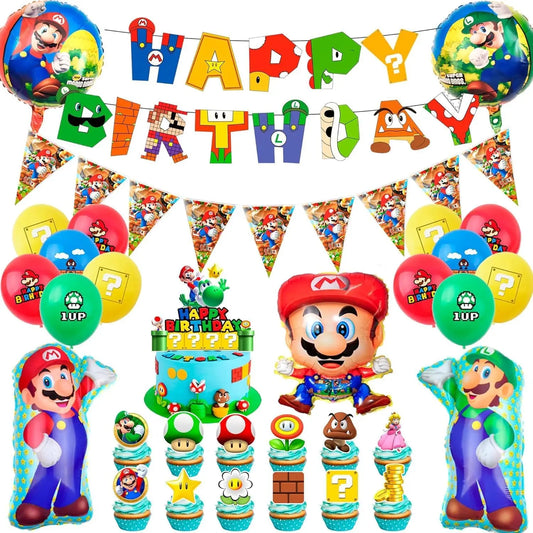 Birthday Party Supplies,44pcs Party Decorations Set-Balloons, Balloons Banner etc Theme Birthday Party Supplies for Boy Kids etc