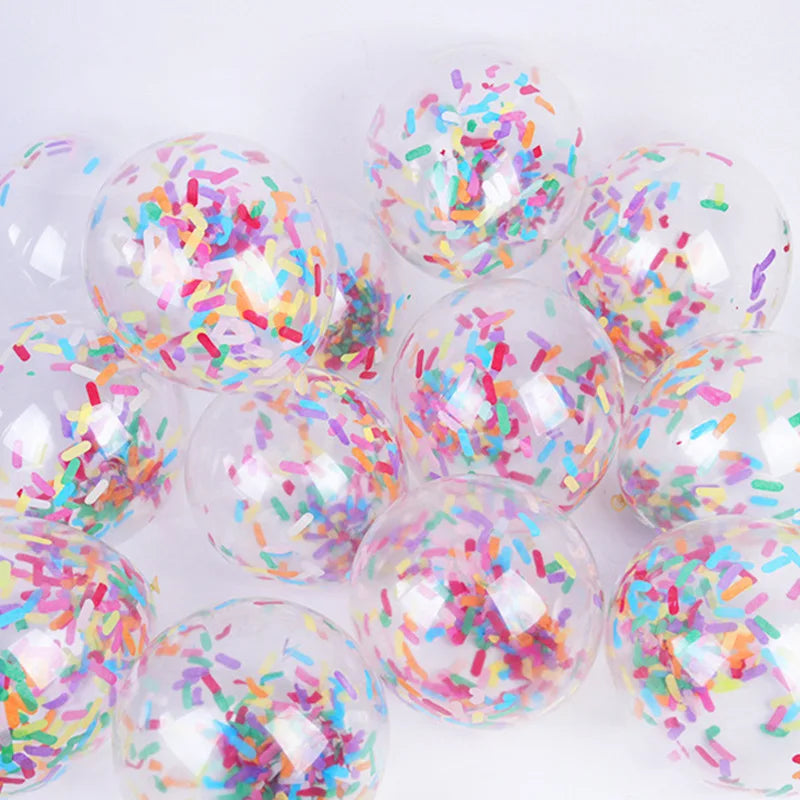 10/20/30pcs 12inch Confetti Ice Cream Confetti Balloon Birthday Party  Baby Shower Wedding Christmas Decoration Scene Layout