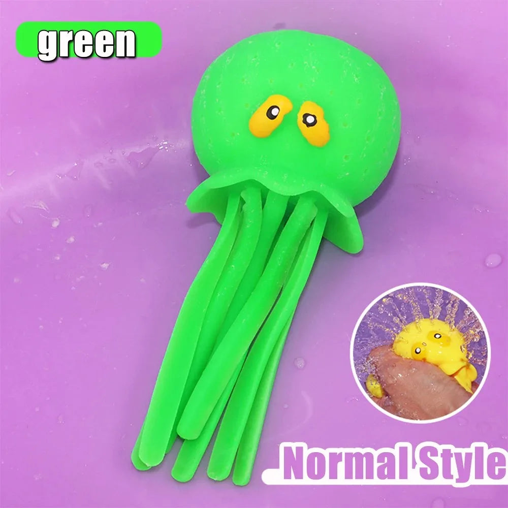 Octopus Baby Bath Toys - Absorbent Squeeze Water Toys Stress Relief Sensory Play - Summer Pool Beach Swimming Fun for Kids