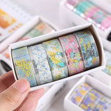 5Rolls Kawaii Transparent Sticker Tape DIY Decorative Material Tape Sketchbook Stickers School Supplies Japanese Stationery