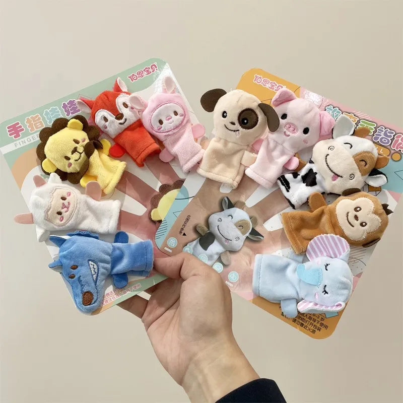 Kindergarten Story Teaching Aids Children Education Dolls Animal Plush kids toys Baby Finger puppets Doll Baby Hand puppet Toys