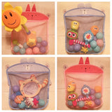 New Baby Bathroom Mesh Bag Sucker Design For Bath Toys Kids Basket Cartoon Animal Shapes Cloth Sand Toys Storage Net Bag