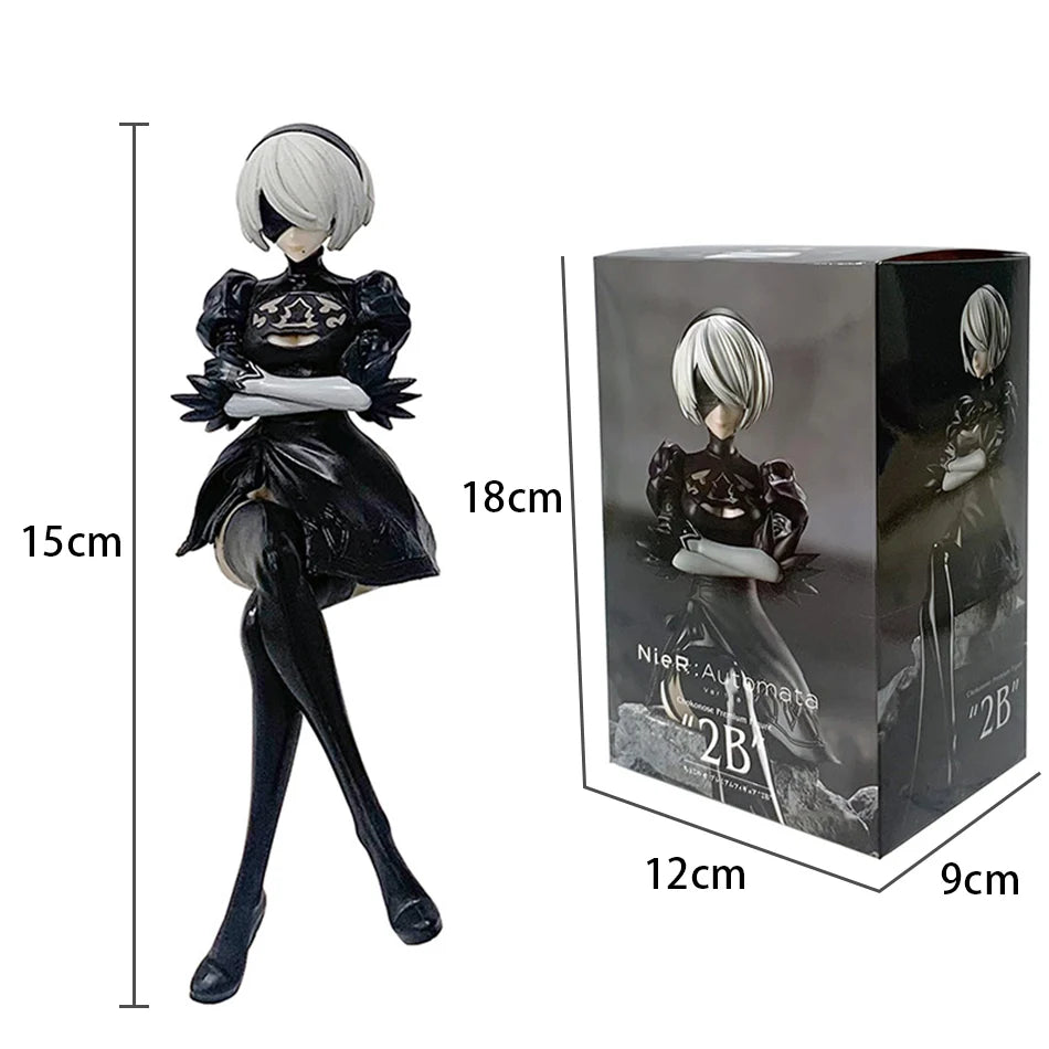 15 سنتيمتر NieR: automata Yorha رقم 2 نوع B شخصيات الحركة البلاستيكية أنيمي نموذج جمع حلية أنيمي الكرتون لعبة مجسمة هدية