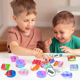 10/20pcs Mini Pop Keychain Toddler Sensory Fidget Toys Bulk Classroom Prizes Kids Birthday Party Favors Wedding Gift for Guests