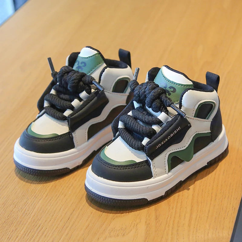 Children's Spring Autumn New Sports Shoes Boy's Casual Trend Board Shoes High Top Girl's Fashion Dopamine Running Shoes Sneakers