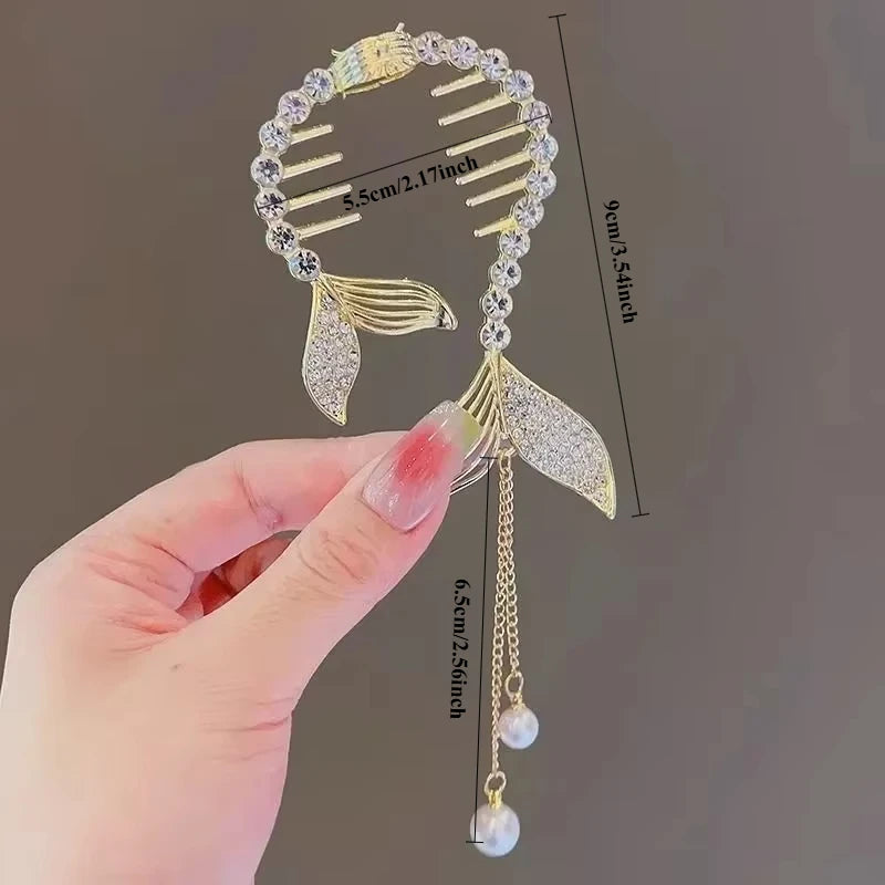 Shiny Angel Wing Animal Ears Baby Hair Clip Elegant Tassel Pearl Hairpins Ponytail Headband for Women Girl Kids Hair Accessories