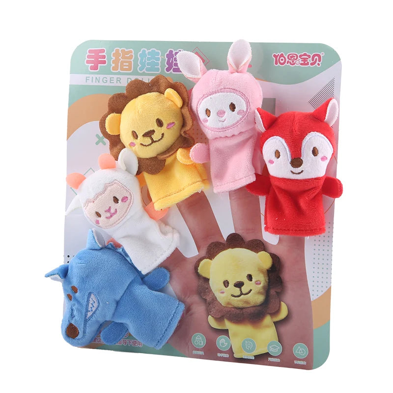 Kindergarten Story Teaching Aids Children Education Dolls Animal Plush kids toys Baby Finger puppets Doll Baby Hand puppet Toys