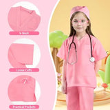 Boys Girls Simulation Doctor Nurse Work Uniform Cross with Toys Sets Kids Clothes Toddler Christmas Xmas Role Play Costum Party