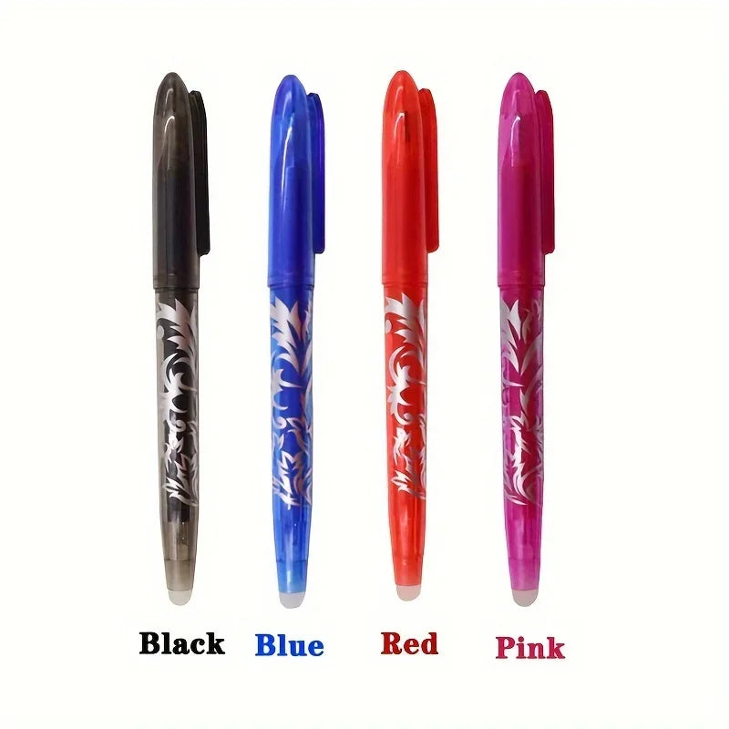 8/4pcs Multi-Color Erasable Gel Pen 0.5mm Tip Painting Writing Drawing School Black Blue Red Pink Orange Green Purple Light Blue