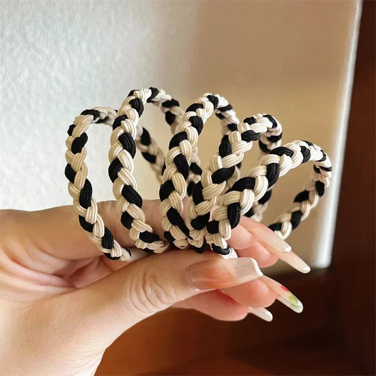 5Pairs Korean Strong Women Hair Scrunchies Girls Elastic Hair Rubber Bands Ponytail Hair Holders/Gum /Tie Accessories