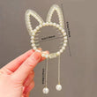 Shiny Angel Wing Animal Ears Baby Hair Clip Elegant Tassel Pearl Hairpins Ponytail Headband for Women Girl Kids Hair Accessories