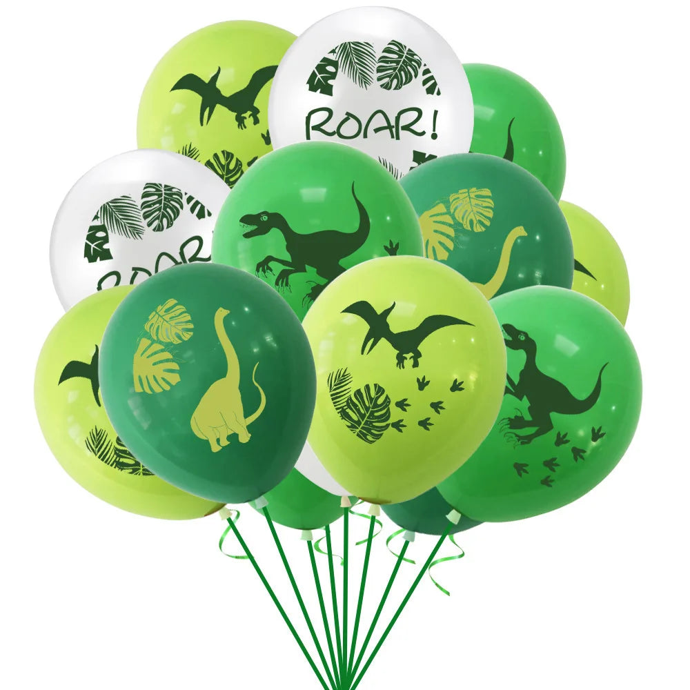 Dinosaurs Birthday Party Decoration Paper Cups Plates Tablecloth Straw Backdrop Tableware Balloons Baby Kids Party Supplies