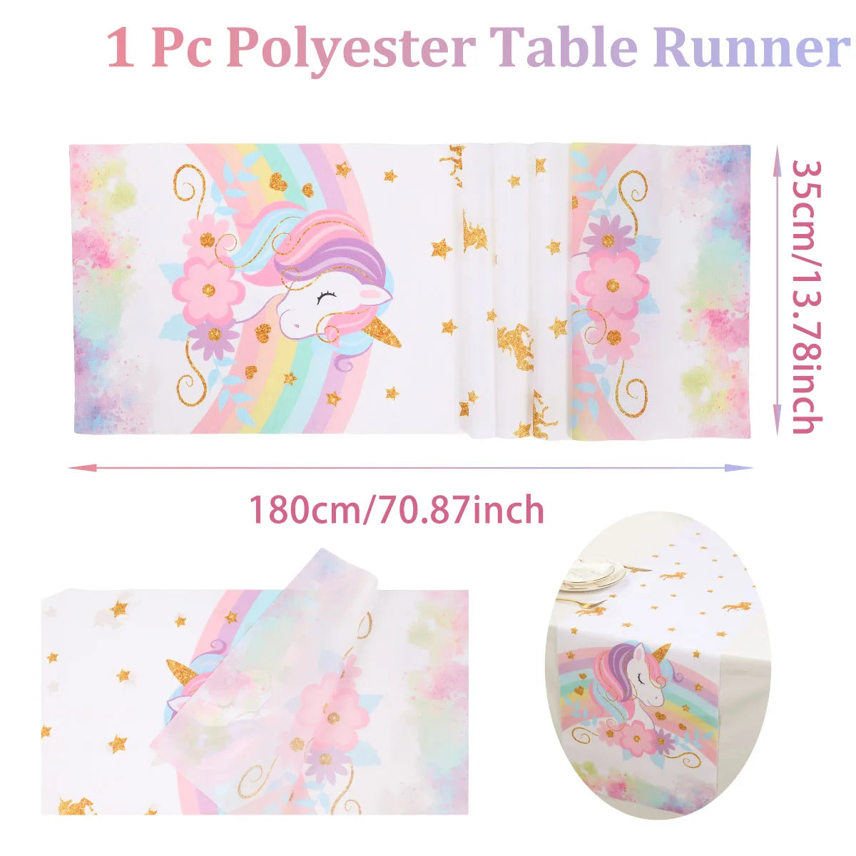 Rainbow Unicorn Disposable Tableware Happy 1st Birthday Party Decorations Kids Unicorn Theme Wedding Baby Shower Girls Supplies