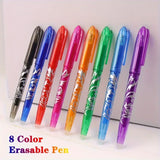 8/4pcs Multi-Color Erasable Gel Pen 0.5mm Tip Painting Writing Drawing School Black Blue Red Pink Orange Green Purple Light Blue