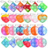 10/20pcs Mini Pop Keychain Toddler Sensory Fidget Toys Bulk Classroom Prizes Kids Birthday Party Favors Wedding Gift for Guests