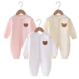 Bear Newborn Jumpsuit Cotton Autumn Spring Baby Romper Toddler Girls Boys Clothes Infant One-Piece Kids Onesie Home Leisure Wear