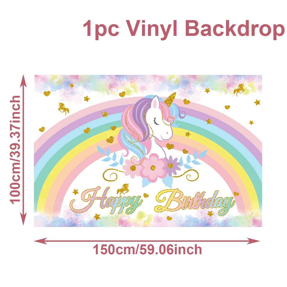 Rainbow Unicorn Disposable Tableware Happy 1st Birthday Party Decorations Kids Unicorn Theme Wedding Baby Shower Girls Supplies