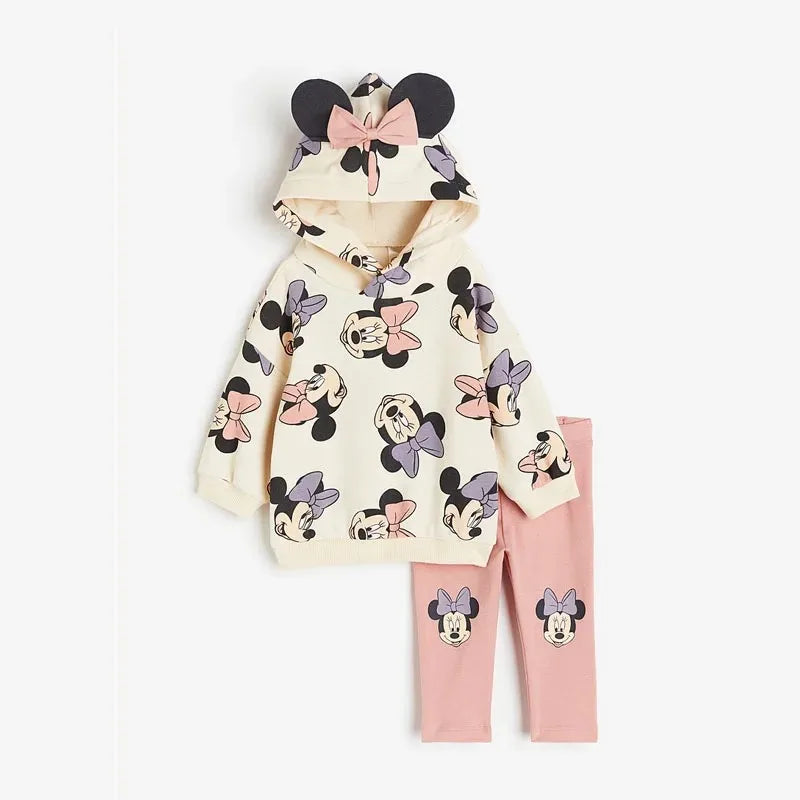 Autumn Clothes Hooded Tops For Boys Girls Disney New Style Fashion Casual Sweatshirts Mickey Full Print Long Sleeve Hoodies