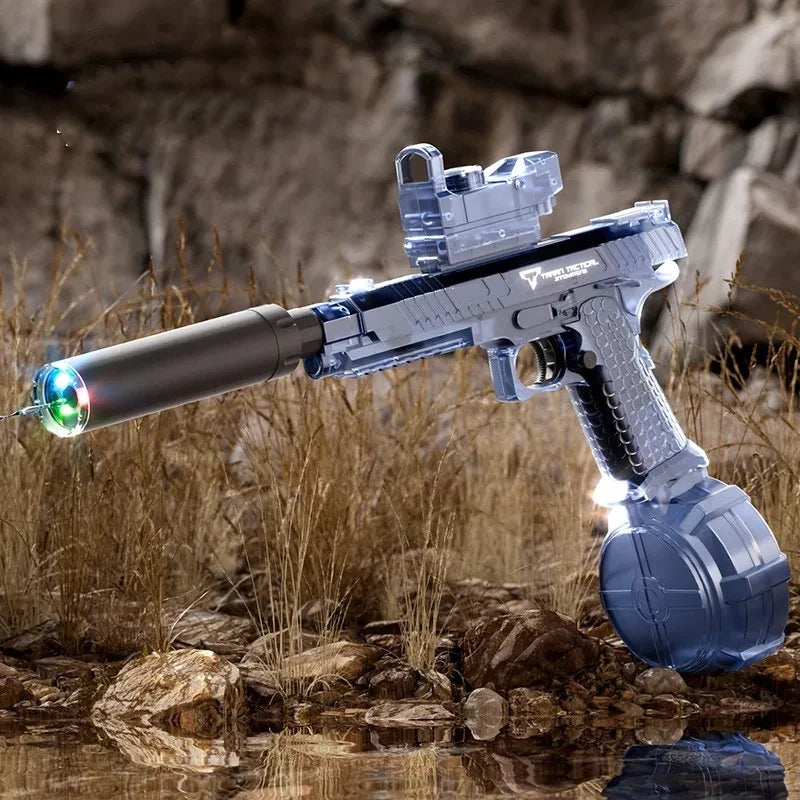 ألعاب إطلاق النار الكهربائية الأوتوماتيكية الفائقة من Desert Eagle، أضواء وامضة ملونة جديدة، معركة على الشاطئ وحمام السباحة، هدايا للأطفال البالغين