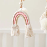 Baby Wooden Boho Rainbow Bed Bell Rattles Toys Hanging Pendant Newborn Toys Mobile Crib Bracket Montessori Toys Baby Birth Gift