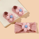 2 Pcs/Set Baby Girls Headband Socks Set Newborn Girls Cute Flowers Toddler Princess Sock Autumn Infant Hair Accessories Gift