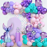 Mermaid Balloon Garland Arch Kit Mermaid Birthday Party Decor Kids Wedding Birthday Girl Supplies Baby Shower Latex Balloons