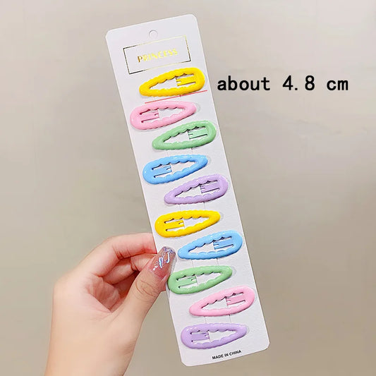 10pcs/set Cute Colorful Star Waterdrop Shape Hair Clips For Girls Children Lovely Hair Decorate Hairpins Kids Hair Accessories