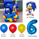 26pcs Blue Hedgehog Balloons Cartoon Sonic Balloon Baby Shower Kids Favors Birthday Party Decorations Kids Baby Shower Supplies