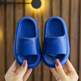 Children Bathroom Slippers Summer Solid Color Anti Slip Soft Sole Kid Slippers 4-10 Years Old Boys and Girls Cute Home Slippers