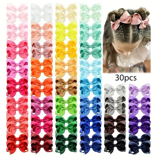 BABY BOWS 20/30/40Pcs 3inch Grosgrain Ribbon Hair Bow Clips for Baby Girls Hair Accessories Bowknot Hairpin Toddler Headgripes