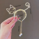 Shiny Angel Wing Animal Ears Baby Hair Clip Elegant Tassel Pearl Hairpins Ponytail Headband for Women Girl Kids Hair Accessories