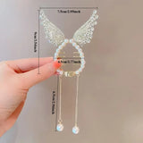 Shiny Angel Wing Animal Ears Baby Hair Clip Elegant Tassel Pearl Hairpins Ponytail Headband for Women Girl Kids Hair Accessories