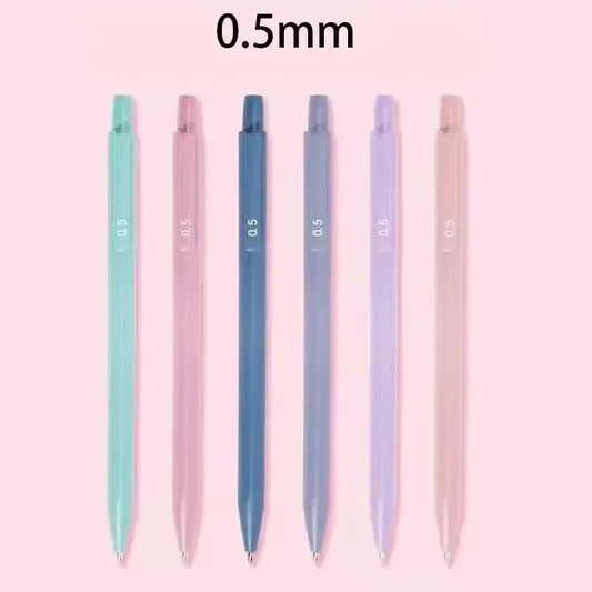 6pcs/set Automatic Pencil for Writing 0.5mm Mechanical Pencil School Supplies Fashion Macaron Stationery Writing Supplies