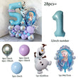 28pcs Disney Frozen Princess Elsa Balloons Foil Globos Girls Birthday Party Baby Shower Decorations Anniversary Supplies