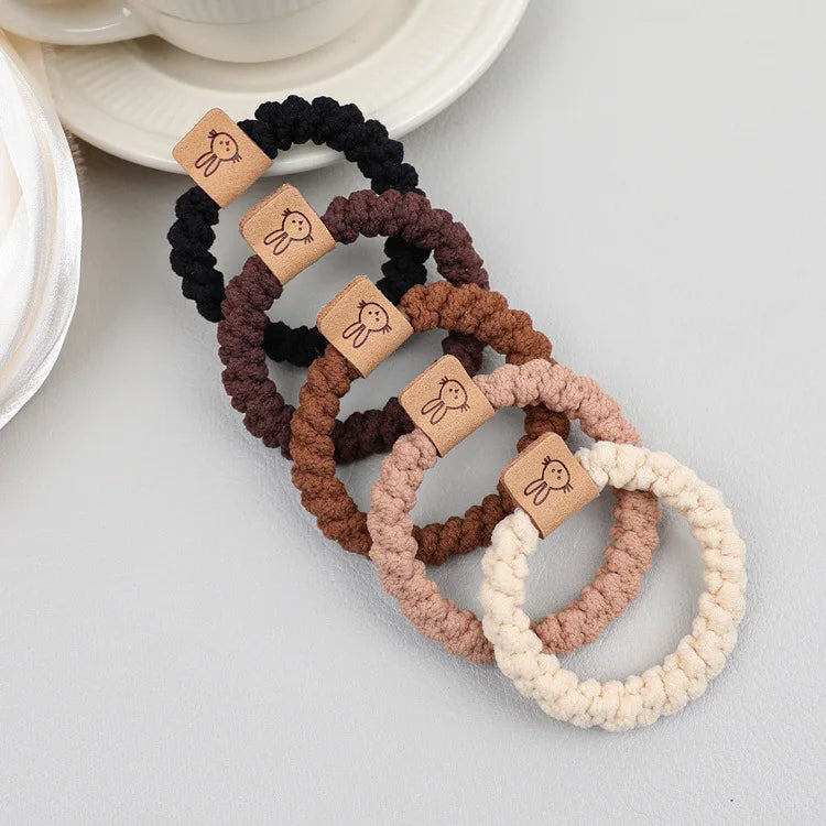 5Pairs Korean Strong Women Hair Scrunchies Girls Elastic Hair Rubber Bands Ponytail Hair Holders/Gum /Tie Accessories