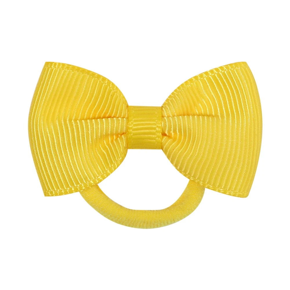 10Pcs/Set Mini Bows Elastic Hair Bands For Cute Girls Nylon Rubber Band Hair Rope Ponytail Holder Headwear Kids Hair Accessories